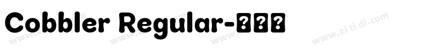 Cobbler Regular字体转换